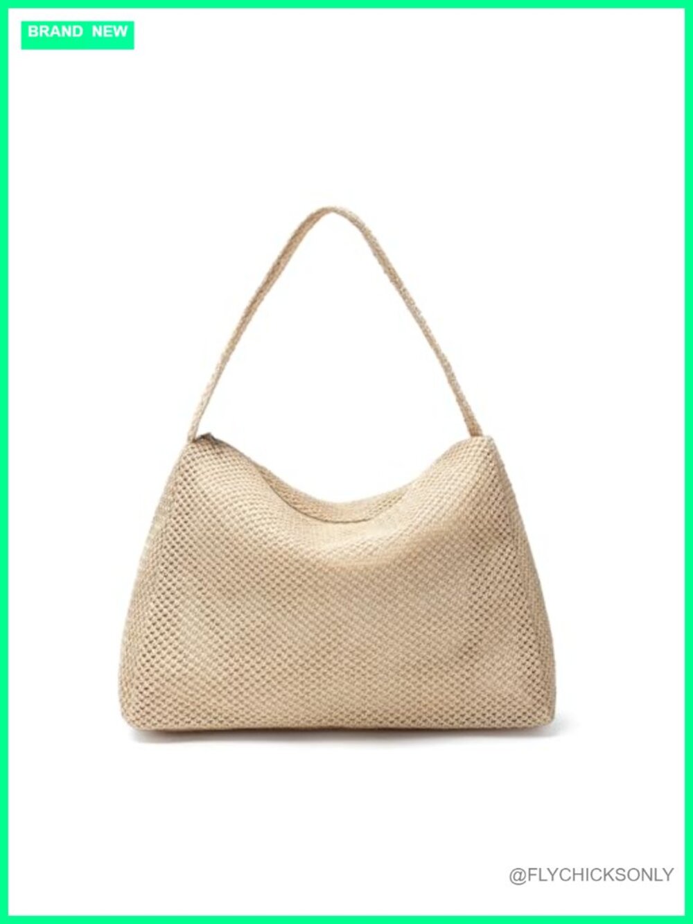 Small Woven Straw Hobo Shoulder Bag Summer Beach Raffia Satchel Handbag